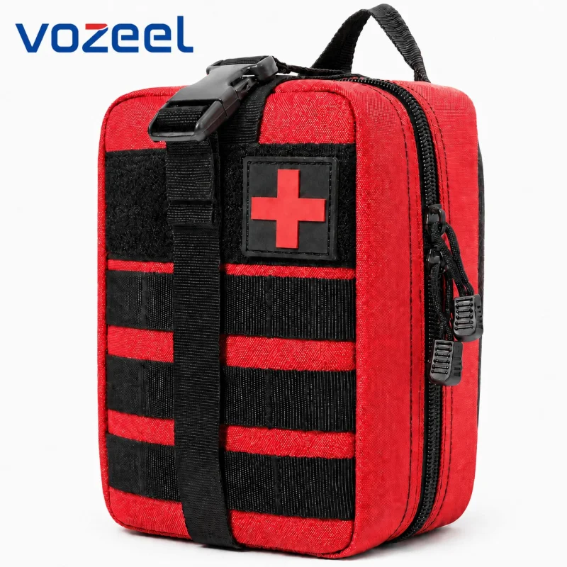 Tactical IFAK trauma first aid kit: rugged red