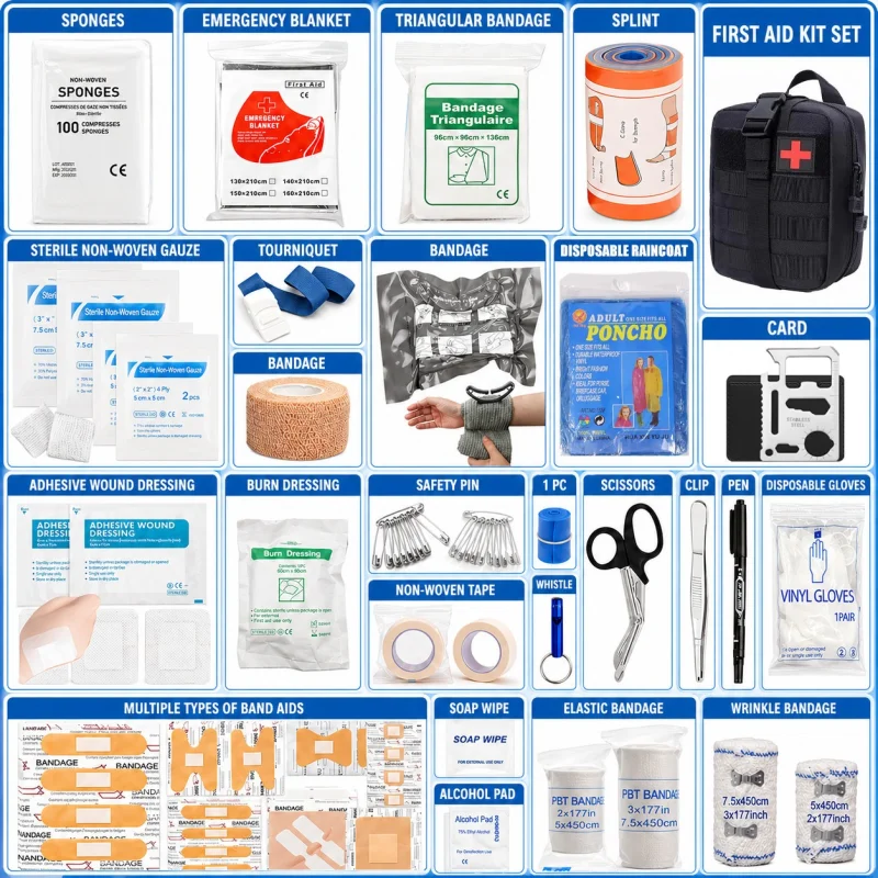Tactical IFAK trauma first aid kit: rugged red